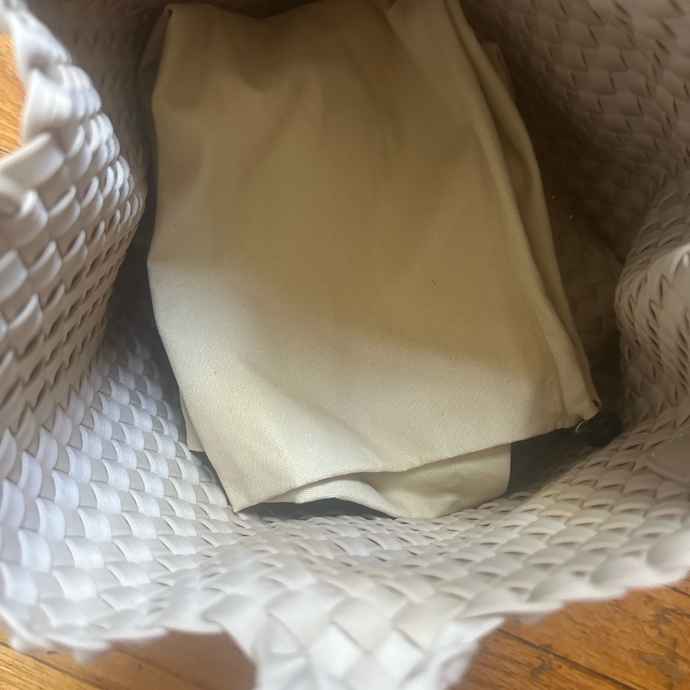 Naghedi Cream Woven Tote Bag - Size Small - Picture 11 of 11